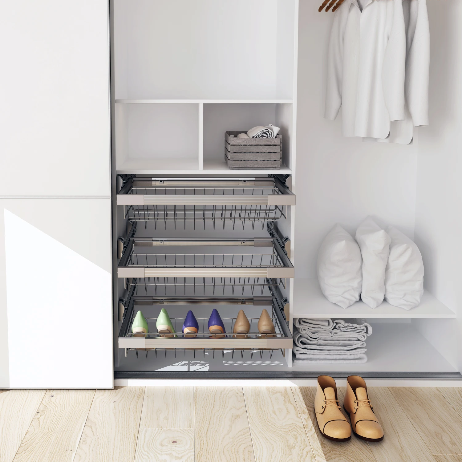 Closet Hardware Pullout Wardrobe Shoe Racks Sliding Rack Closet Hardware Adjule Pullout Wardrobe Shoe Racks With Soft Close