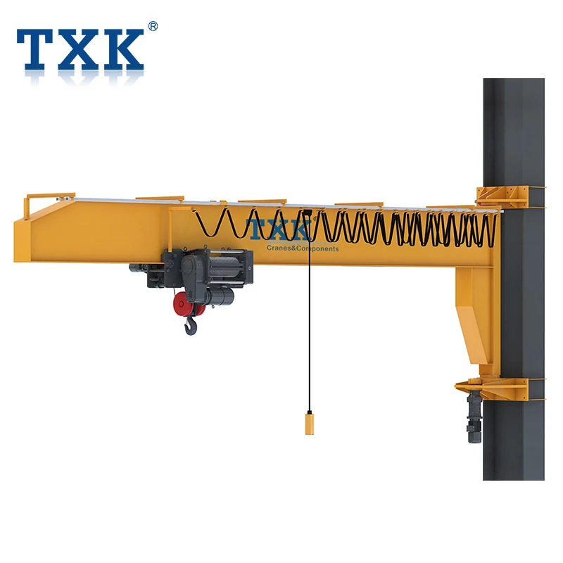500 Kg Lifting Equipment 180 Degree Rotation Wall Fixed Style Jib Crane