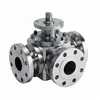 High Quality F304 F316 Bare Stem 3 way Ball Valve with ISO 5211 Drawing