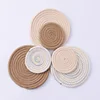 Amazon Top Seller Wholesale Fashion New Design Round Colored Table Mat Decor Natrual Straw Woven Placemats for Tableware