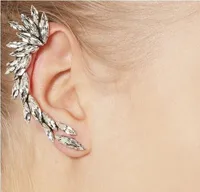 

Leaf left ear clip wrap cuff rhinestone earring bing fashion jewelry gifts
