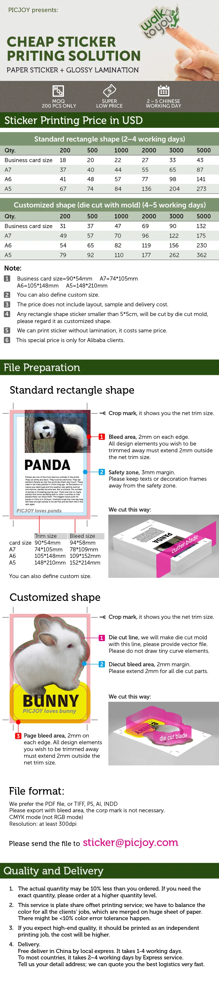 small quantity sticker printing