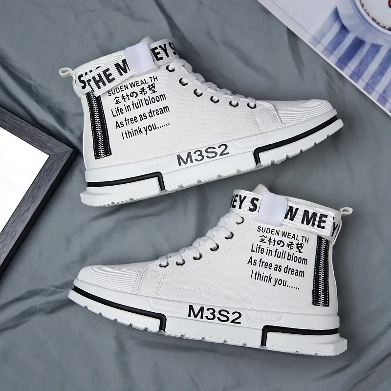 

high quality shoes for men factory direct sales leisure high-tops canvas shoes