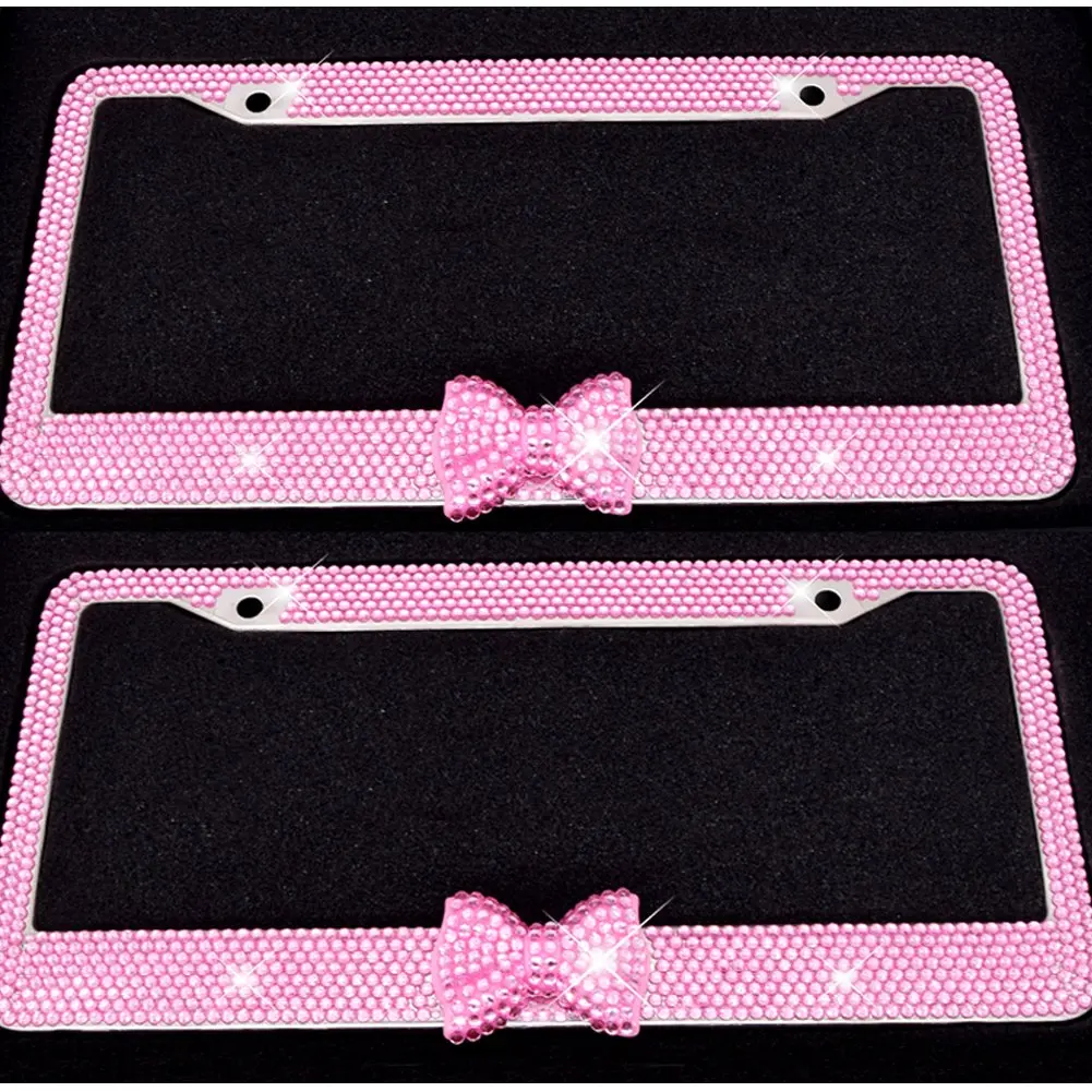 Pink Bling License Plate Frames