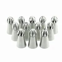 

Stainless Steel 18/8 Cake Decorating Russian Ball Shape Piping Tips