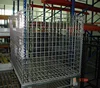 Stackable wire mesh cage foldable pallet box container heavy duty storage container