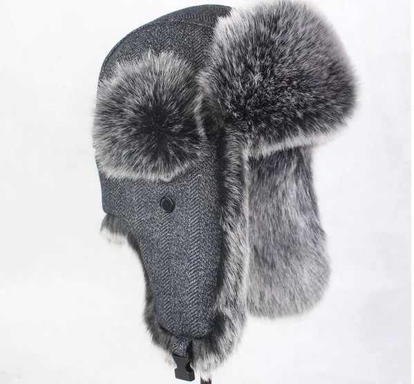 50% Wool Winter Mongolian Ushanka Trapper Russian Style Hat - Buy ...