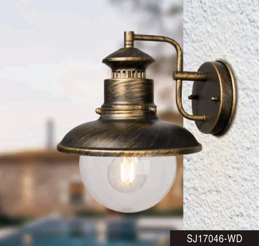 Waterproof IP44 wall decoration outdoor industrial vintage wall lamp glass