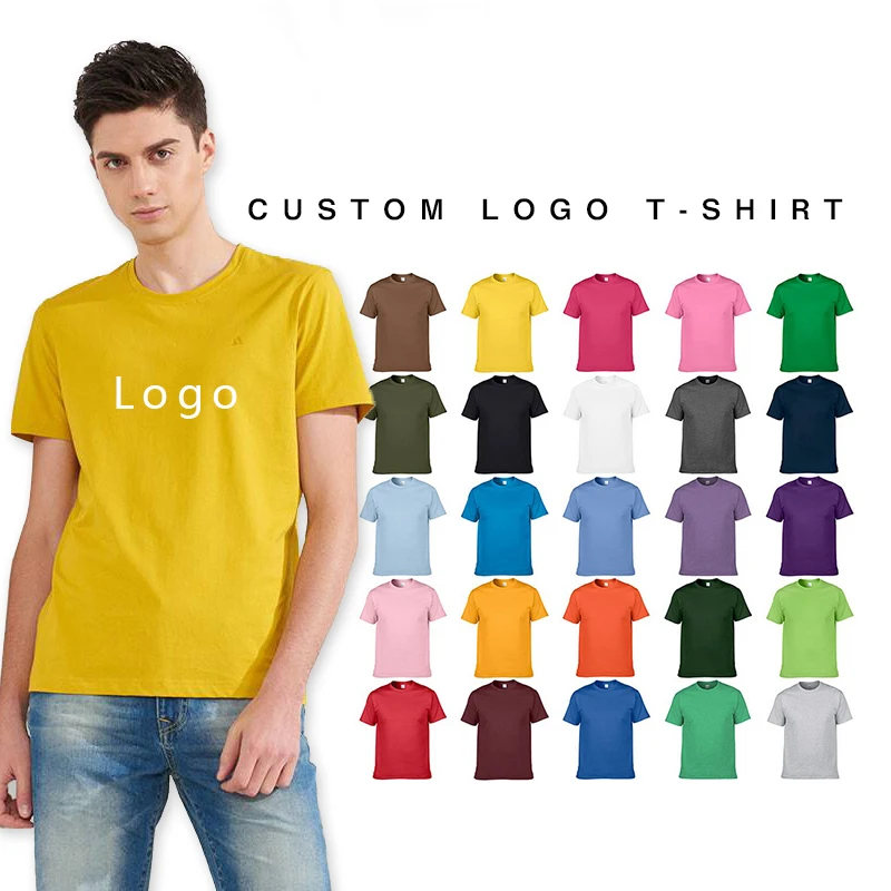 

Wholesale Oem high quality o-neck 180g T-shirts 100% Cotton custom t-shirt printing