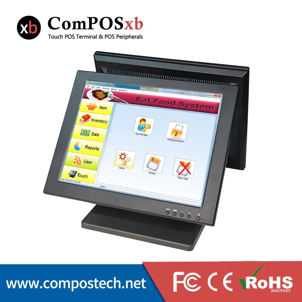 Pos Monitor 15 Inch Double Side Touch 