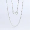 Fashion Women Polished Screw Adjustable 925 silver chain Water wave chain rings silver necklace