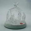 Holy Family Religious LED light Transparent acrylic craft christmas nativity scene
