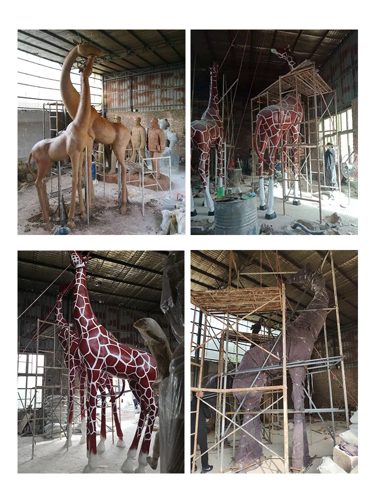 Customized Large Resin Animal Statues Outdoor Life Size Fiberglass