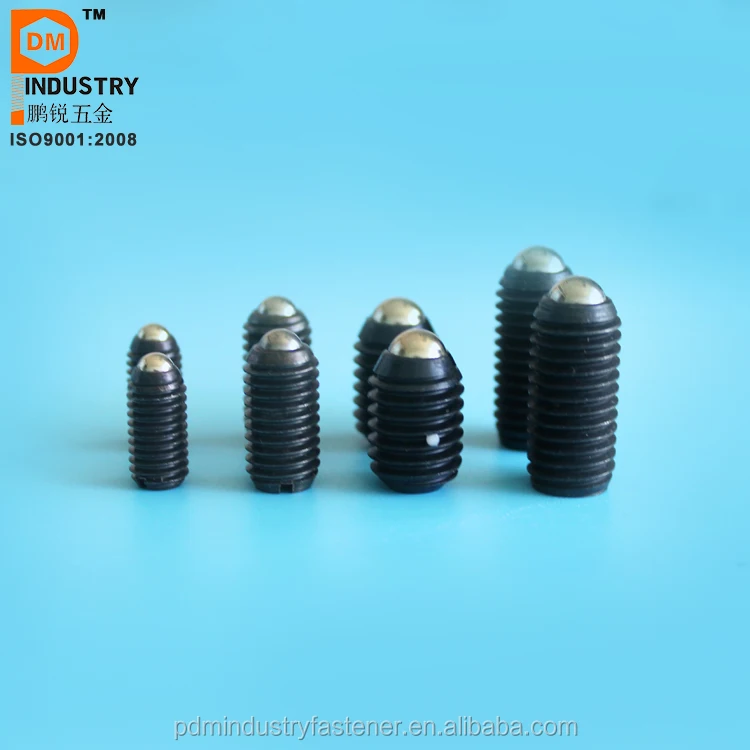 M3 M4 Black Oxide Spring Loaded Ball Point Ball Bearing Spring Plunger