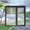 Aluminum casement windows with fixed glass window and built-in blinds