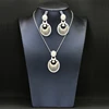 Cz Stone Gold Designs Plated Necklace Pachi Pearl Lamp Cord Stud Earring Jewelry Box 925 Silver Pendant Set