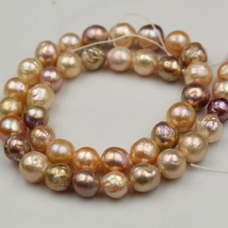 

Natural Special Shaped Color Freshwater Loose Pearl Edison Baroque Pearl Strands, Mixed color