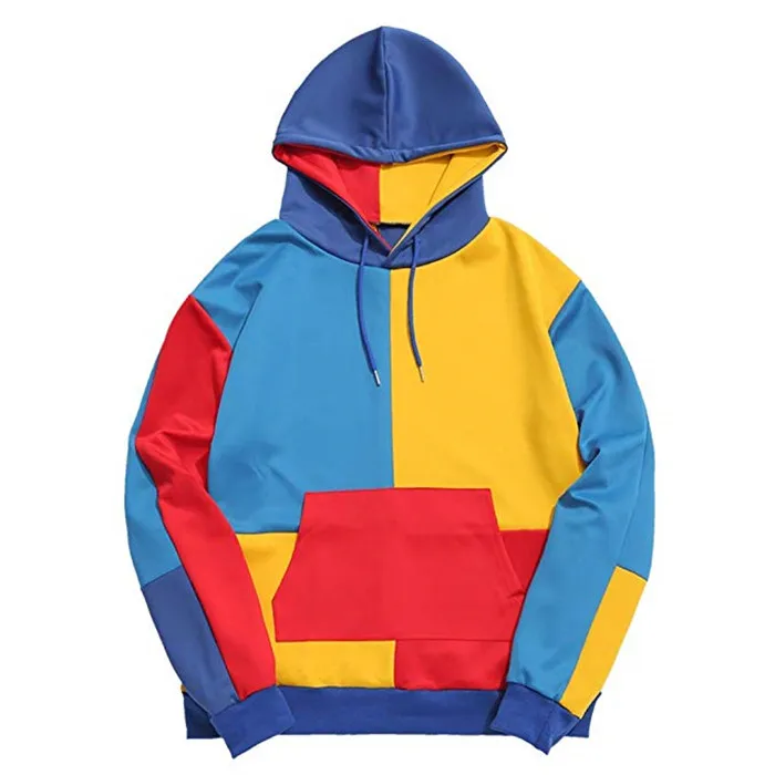 Wholesale Oed Custom Color Block Hoodie Splice Hoodie Joint Matching ...