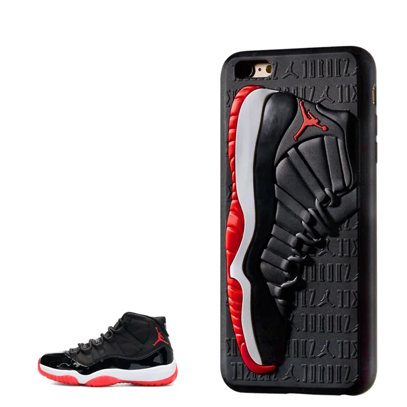 

TPU air jordan mobile phone case for Protective Case Cover, Black red