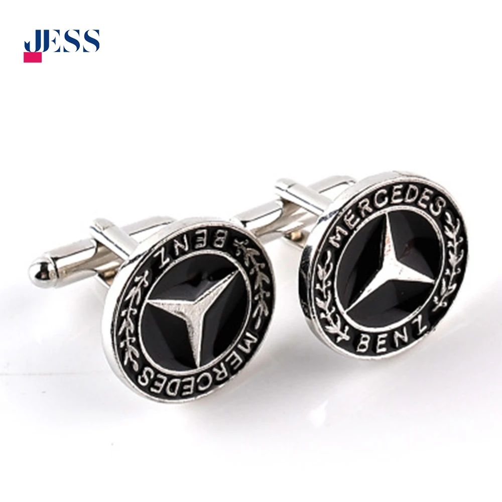 

Benz car cufflinks and studs, Classic black