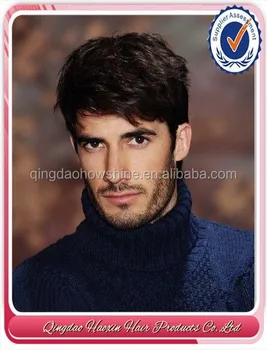 Fashion New Man Hair Pieces Short Black Men Lace Front Wigs