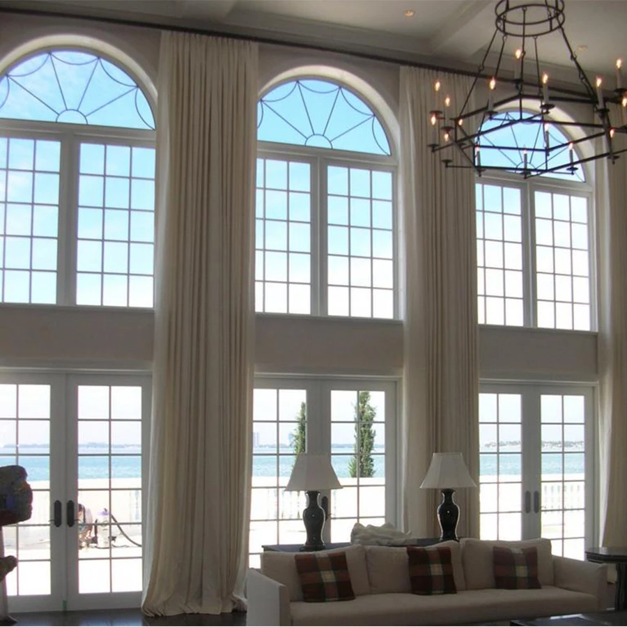 
arch windows aluminum windows and door production line glass window 