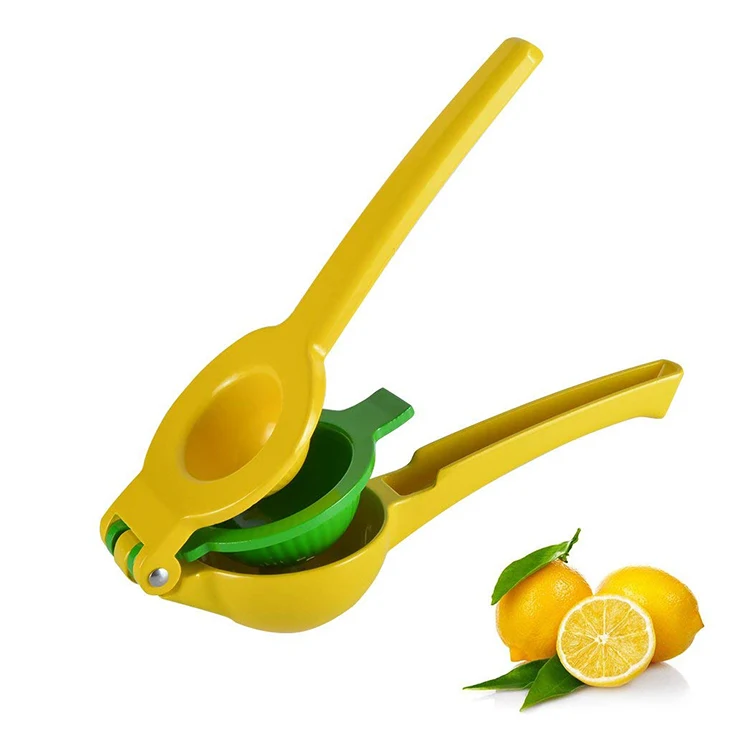 

Stainless steel lemon press hand citrus juicer manual citrus juicer, Yellow + green