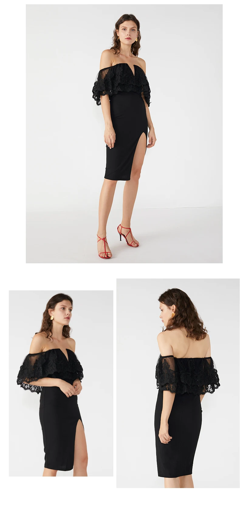 Fashion Design Lace Tight Black Porn Girls' Christmas Party Sexy Club