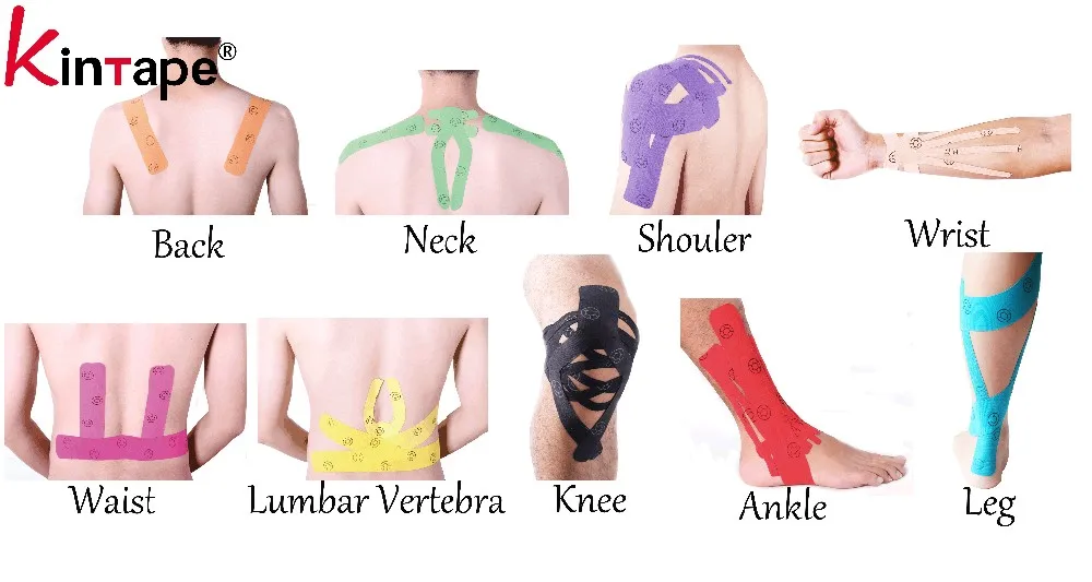 Pre Cut Kinesiology Tape Single Patch For Protection And Injury