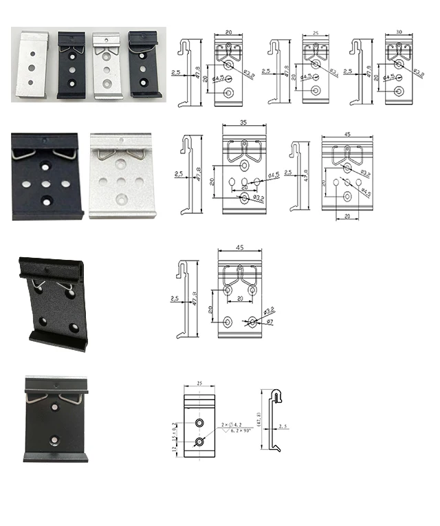 Aluminium Din Rail Mount Clip Din Rail Clip M4 For Use With 35 Mm Din