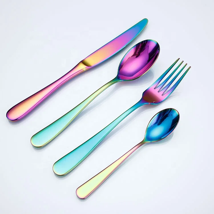 

China suppliers nice and high quality stainless steel cutlery set knife fork spoon flatware restaurant 4 piece dishwasher safe, Customized