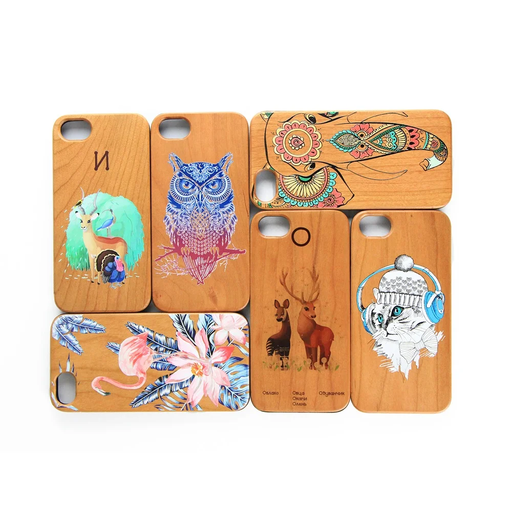 

Hot Sale Print Designs Real Wood Mobile Phone Case Cell Phone Covers For iPhone 6 7 8 Plus X XR XS Max, Customized