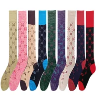 

Fashion letter print knee high socks korean over the knee socks