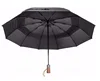 Men's Strong Compact Umbrella promotion Wind Resistant Vented Canopy Black KD870