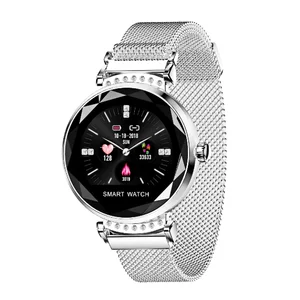 H2 Smart Watch 3D Diamond Glass Heart Rate Monitor