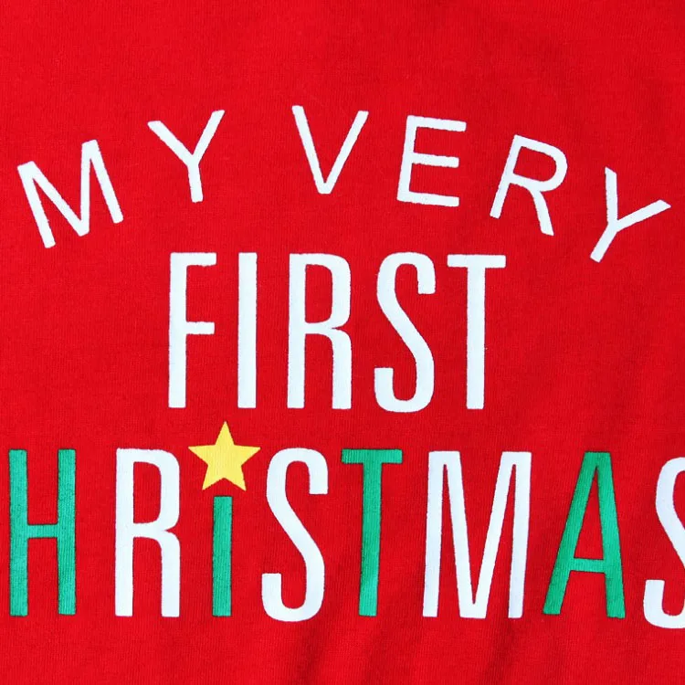 
Wholesale High Quality Christmas Clothing Baby Romper Moose Design Long Sleeve Romper+Striped Pants 