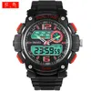 SMAEL1326 Silicone Strap LED and Analog Digital Watches 3ATM Dual Time Sport Watch