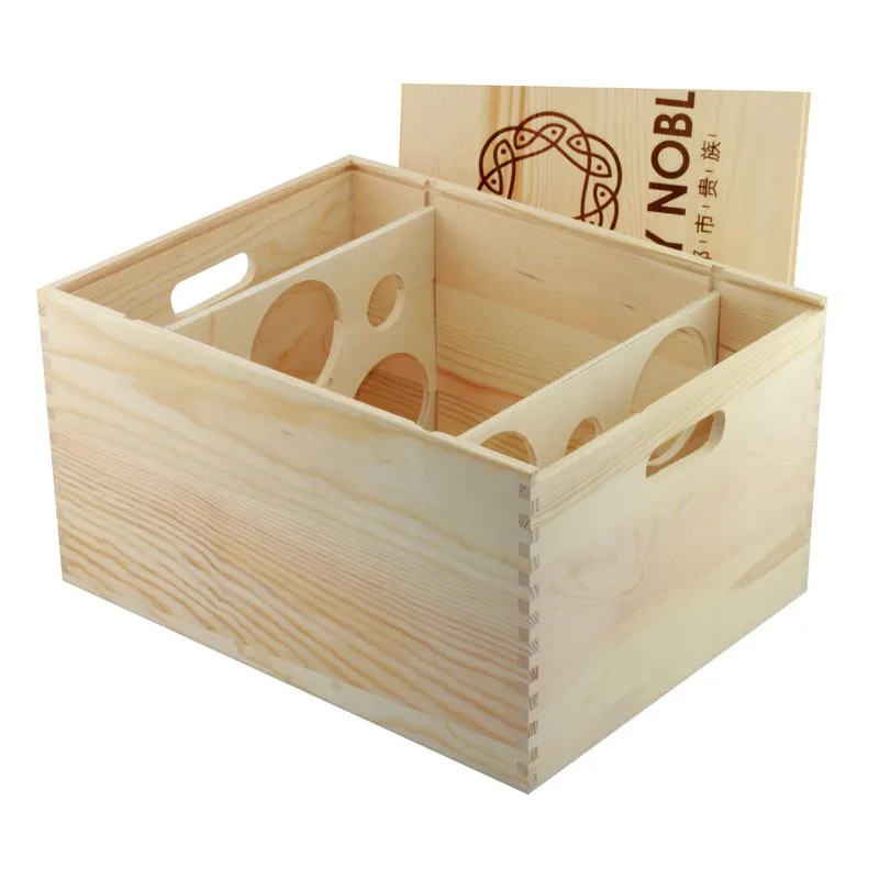 handmade pine wooden Wine box