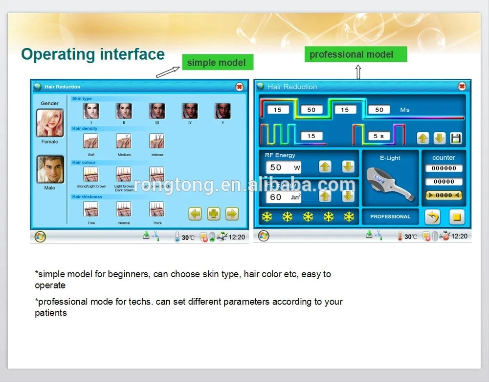 TUV CE 2 handpieces ipl elight laser beauty equipment fast hair removal machine