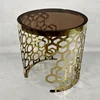 Home handmade Modern Stainless Steel Table With Titanium Plating Side Table
