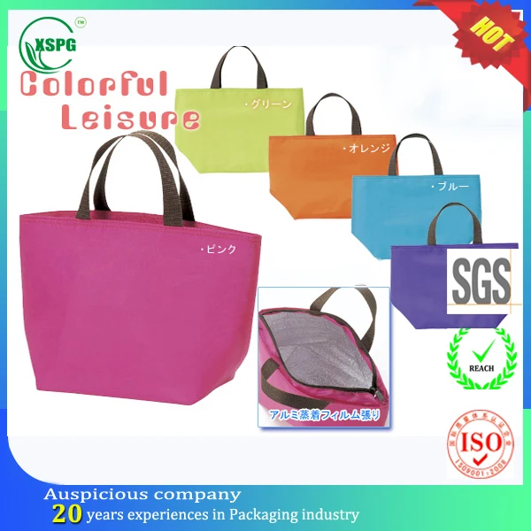Colorful easy carrying tote lunch cooler bags for adults