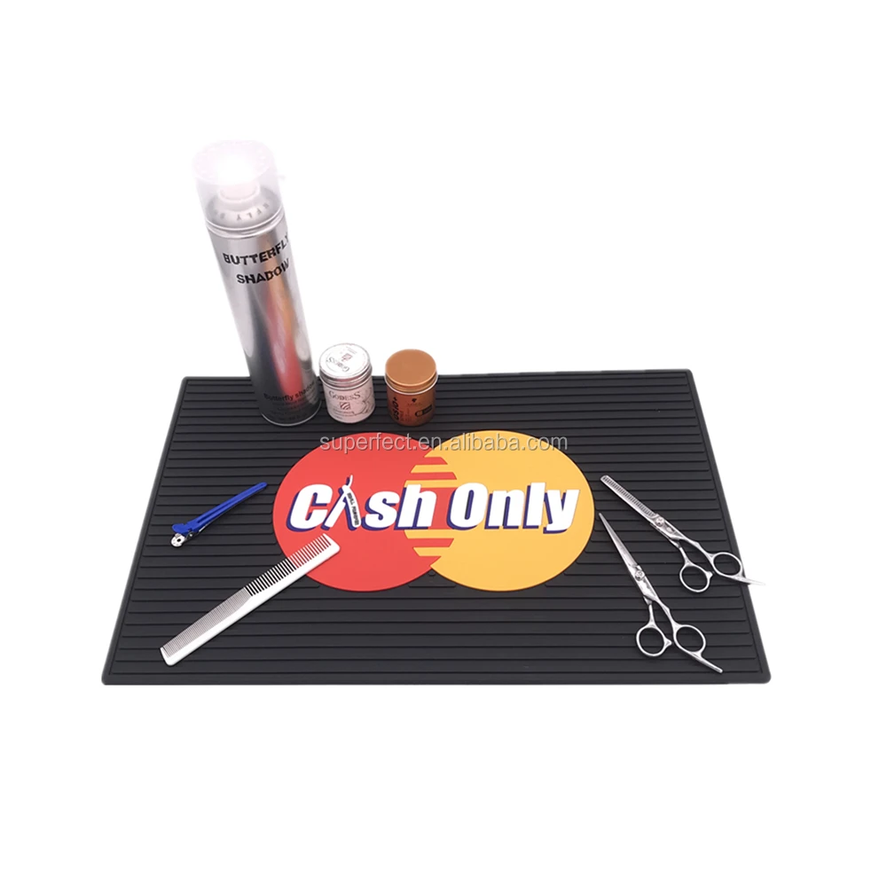 Barber Accessories Table Decoration Custom Rubber Mat For Barber Buy