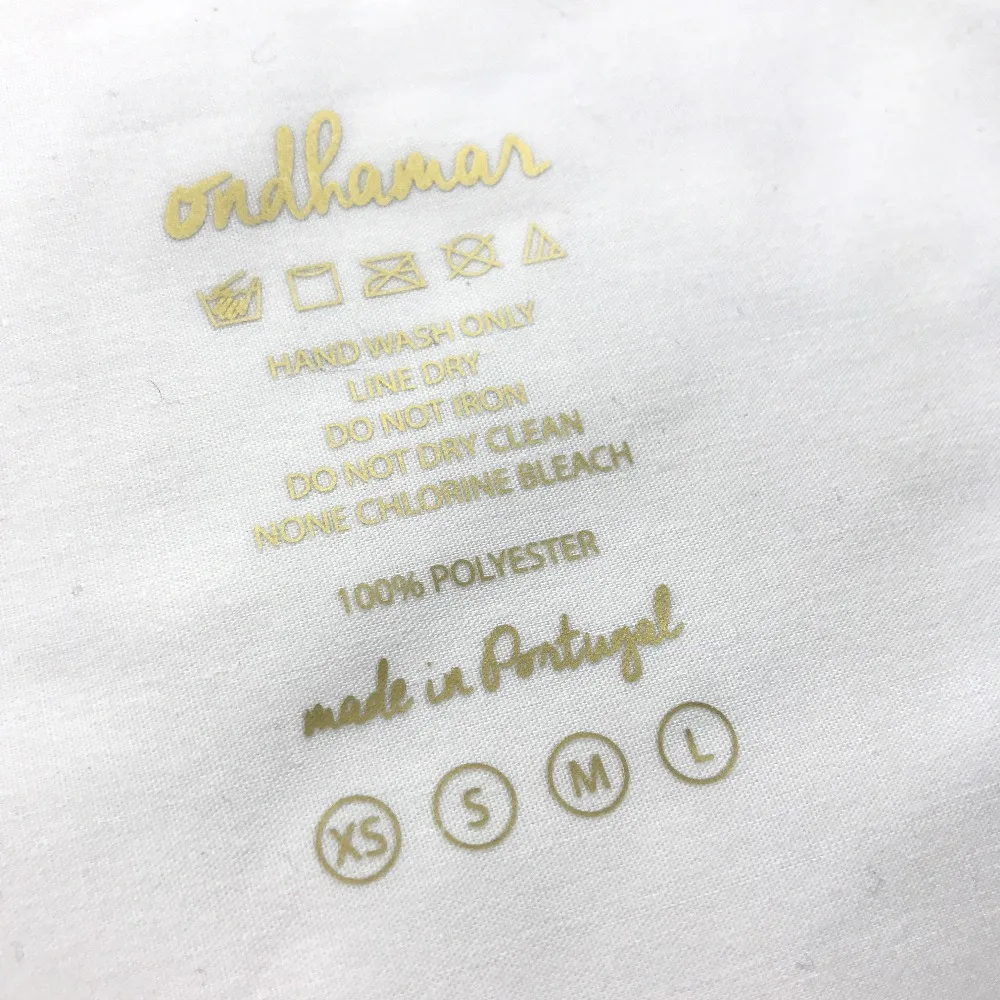 

high quality  gold Tagless Heat Transfer Clothing Labels heat transfering label for t-shirt, Custom