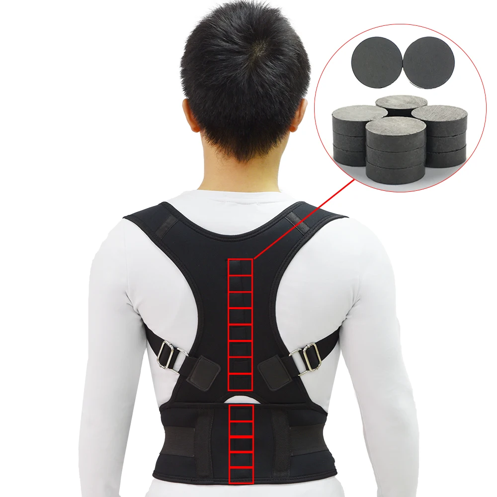 

2018 Popular back support pain relief adjustable back straightening support belt, Black or customized color