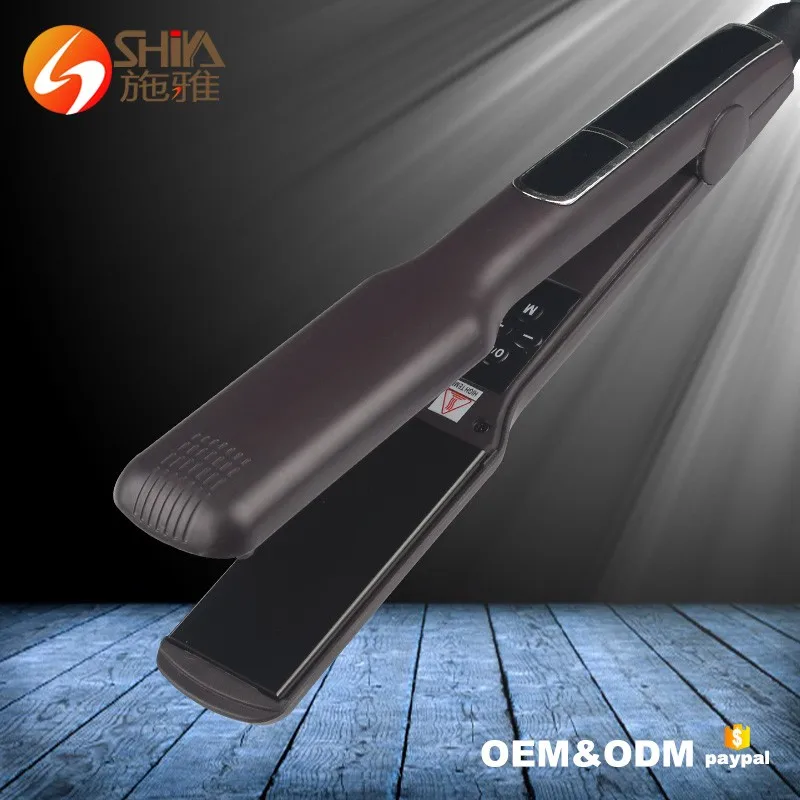 

MCH slim lcd titanium private label flat iron 450 degrees hair styling tools professional protein ceramic fast hair straightener