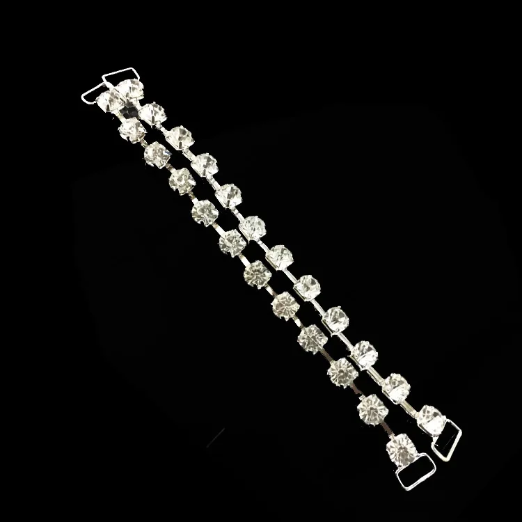 

12.6g one row large ss28 rhinestone trim bikini swimwear connector, N/a