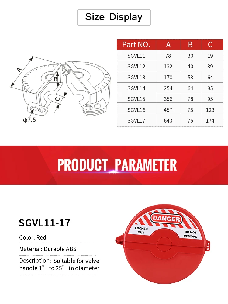 Upgrade OEM Collapsible Metal Free 25mm-635mm Safety Standard Gate Valve Lockout