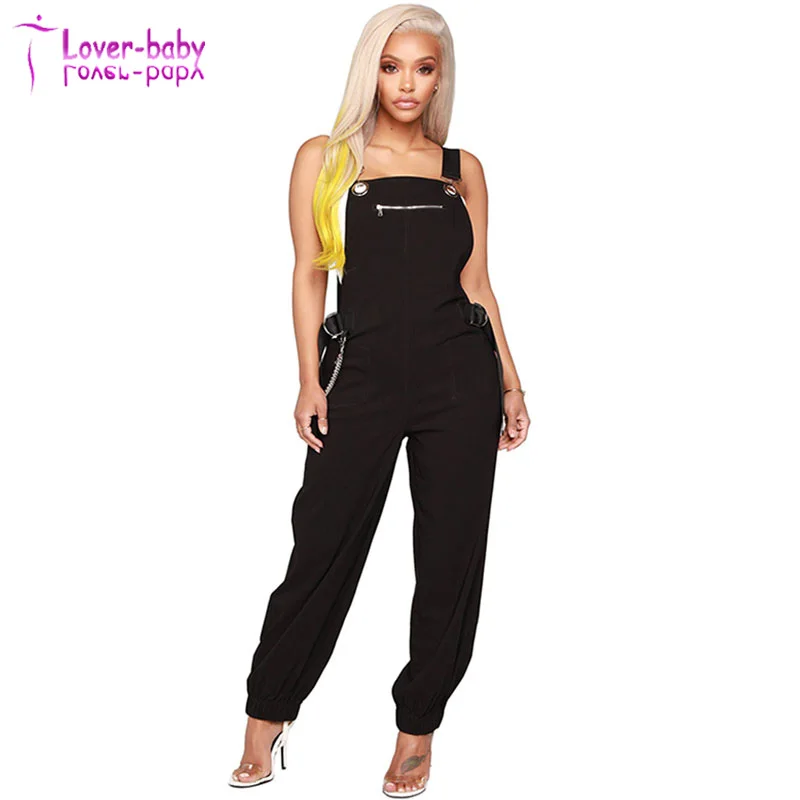 

Fashionable Metal Strap Jumpsuit One piece Jumpsuits, As shown