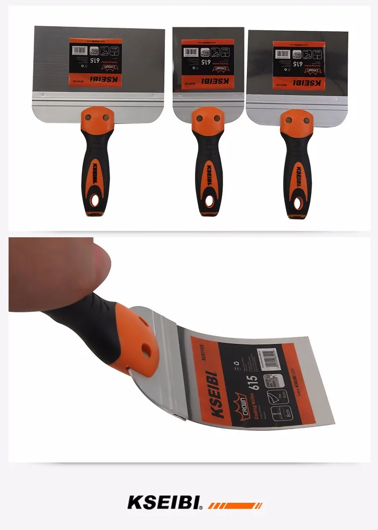 Best Sale Stainless Steel Drywall Taping Knife With Rubber Handle