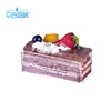 Rectangular simple slice cake food packaging plastic film for bakery